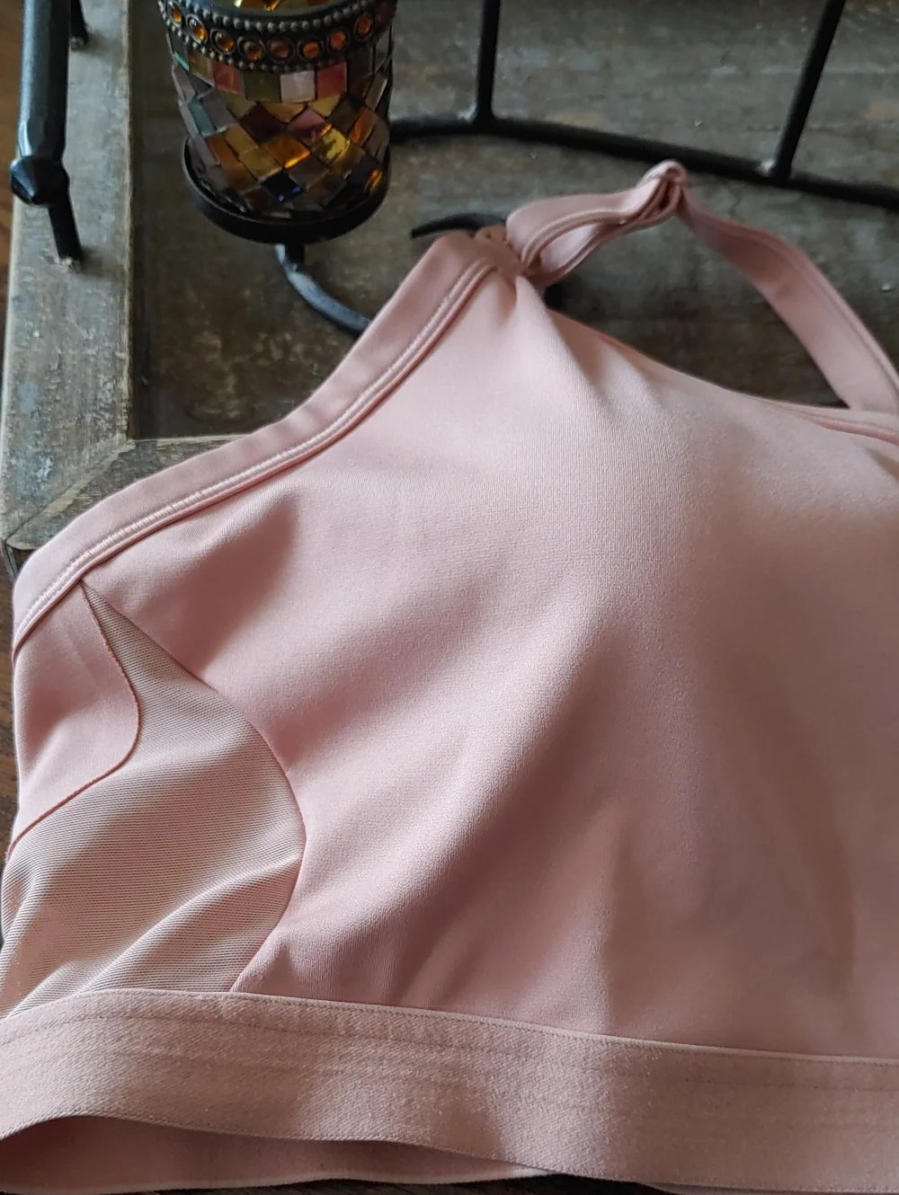 Like New Nike 3X Dri-fit Blush Pink Vented Padded Sexy Sports Bra